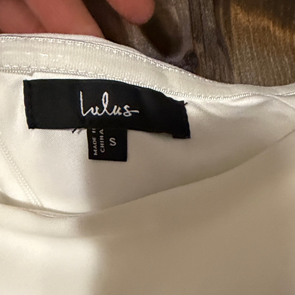 One-Shoulder White Ruffle Cocktail Dress - Picture 3 of 4